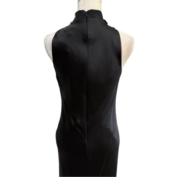 Antonio Melani Marine Satin Halter Cowl Neck Sleeveless Midi Slip Dress Size 2 - Picture 8 of 14